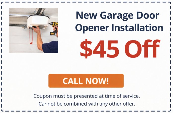 Coupon - New Garage Door Opener Installation $45 Off